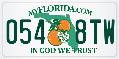 FL license plate 0548TW