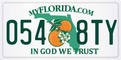 FL license plate 0548TY