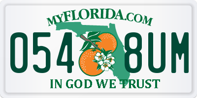 FL license plate 0548UM