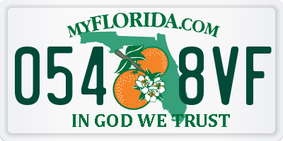 FL license plate 0548VF