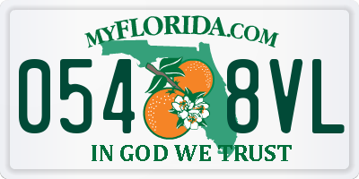 FL license plate 0548VL