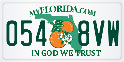 FL license plate 0548VW