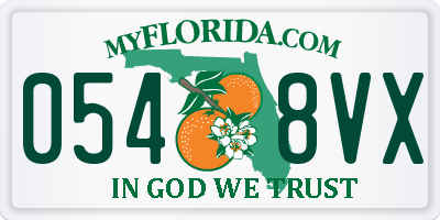 FL license plate 0548VX