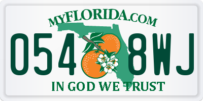 FL license plate 0548WJ
