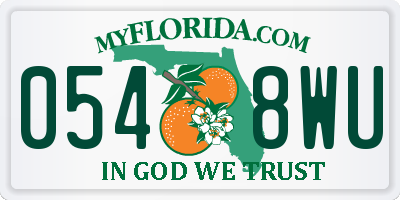FL license plate 0548WU