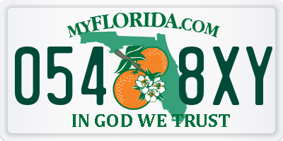 FL license plate 0548XY