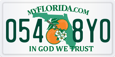 FL license plate 0548YO