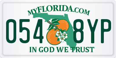 FL license plate 0548YP