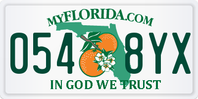 FL license plate 0548YX