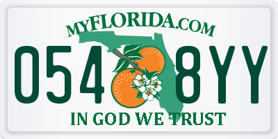 FL license plate 0548YY