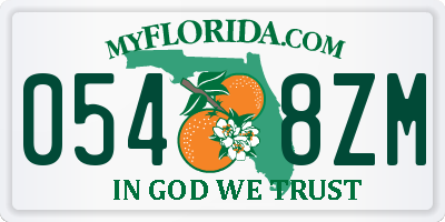 FL license plate 0548ZM