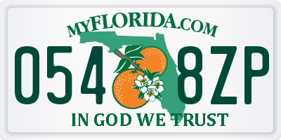 FL license plate 0548ZP