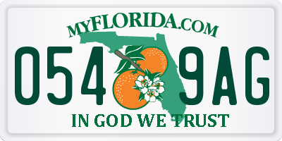 FL license plate 0549AG