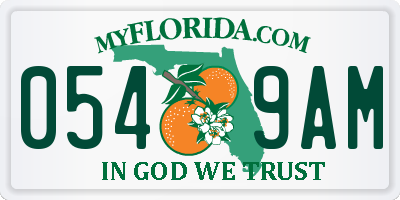 FL license plate 0549AM