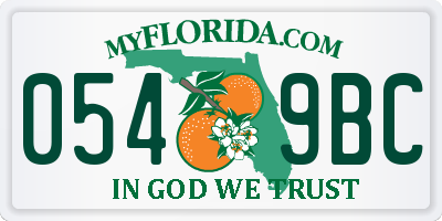 FL license plate 0549BC