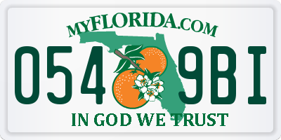 FL license plate 0549BI