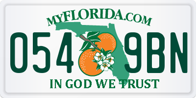 FL license plate 0549BN