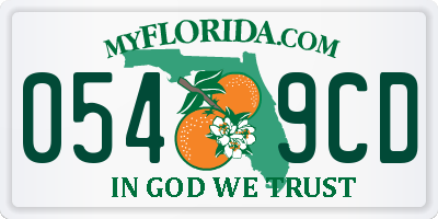 FL license plate 0549CD