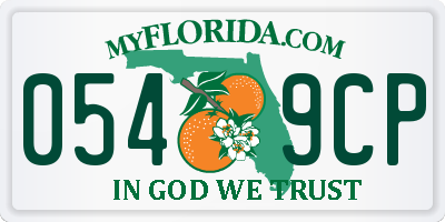 FL license plate 0549CP