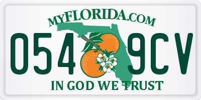 FL license plate 0549CV