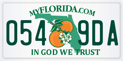 FL license plate 0549DA