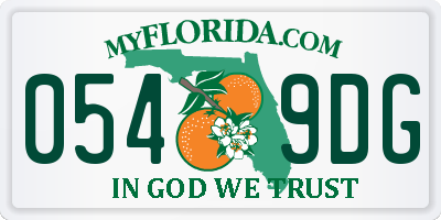 FL license plate 0549DG
