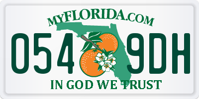 FL license plate 0549DH