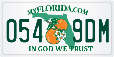FL license plate 0549DM