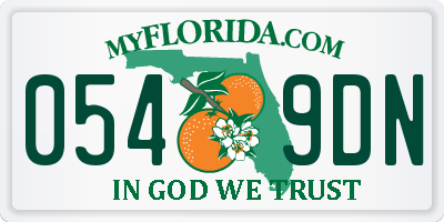 FL license plate 0549DN