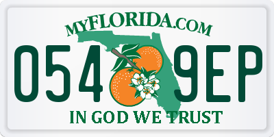 FL license plate 0549EP
