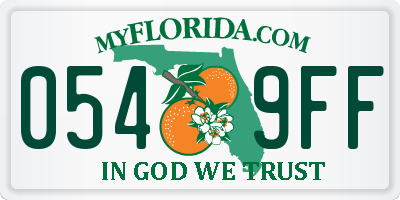 FL license plate 0549FF