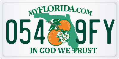 FL license plate 0549FY