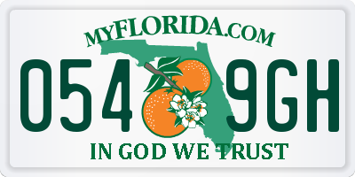 FL license plate 0549GH