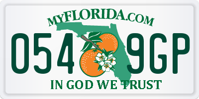 FL license plate 0549GP