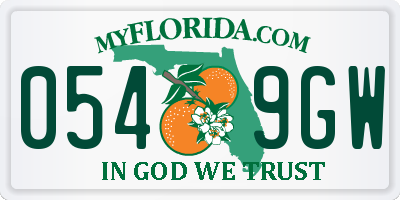 FL license plate 0549GW