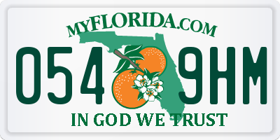 FL license plate 0549HM