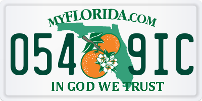 FL license plate 0549IC