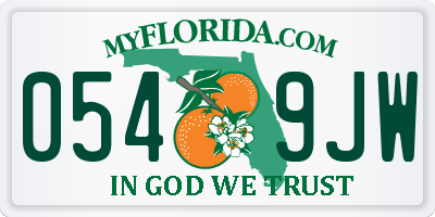 FL license plate 0549JW