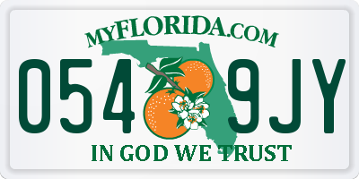 FL license plate 0549JY