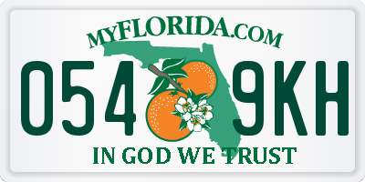 FL license plate 0549KH
