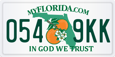 FL license plate 0549KK