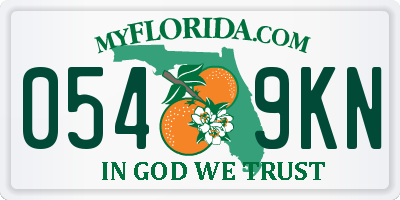 FL license plate 0549KN