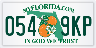 FL license plate 0549KP
