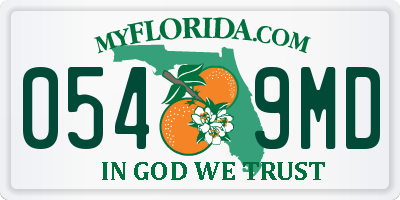 FL license plate 0549MD