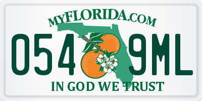 FL license plate 0549ML
