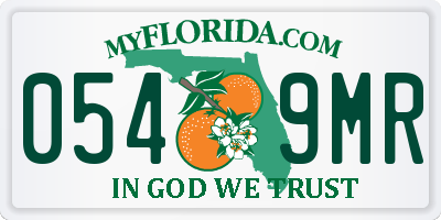 FL license plate 0549MR