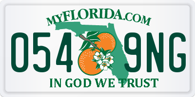 FL license plate 0549NG