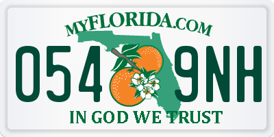 FL license plate 0549NH