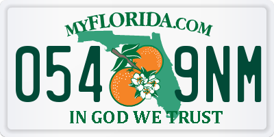 FL license plate 0549NM