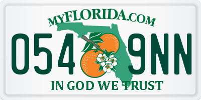 FL license plate 0549NN
